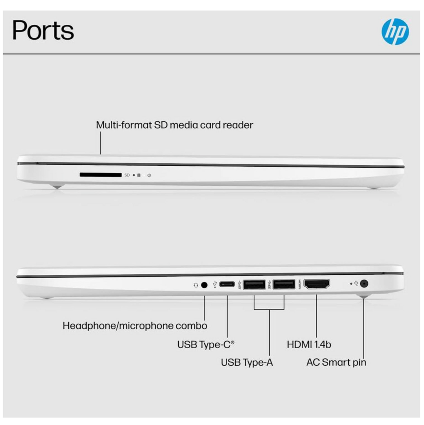 HP Home and Student Essential Laptop with Microsoft 365-1.1TB Storage - 8GB RAM - Intel Inside | Anti-Glare Display, 64GB SSD and 1TB Cloud Storage, Fast Charge and 12hrs Battery, no Mouse