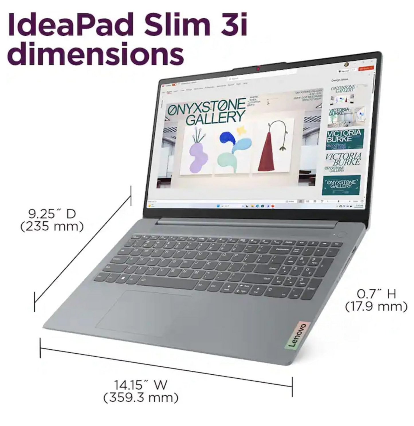 Lenovo IdeaPad Slim 3i - 15.6“ FHD Display - Intel 4 Cores - Microsoft 365 Included - 1.2TB Storage | 128GB SSD,128GB External and 1TB Cloud, Military-Grade, no Mouse
