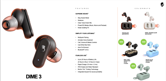 SkullCandy Dime 3 - S2DCW-R951 (Bone)