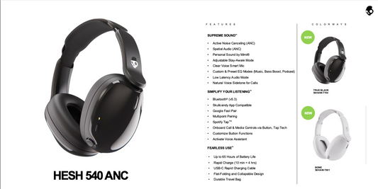SkullCandy Hesh 540 ANC - S6HAW-T001 (Bone)